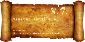 Misztai Terézia névjegykártya